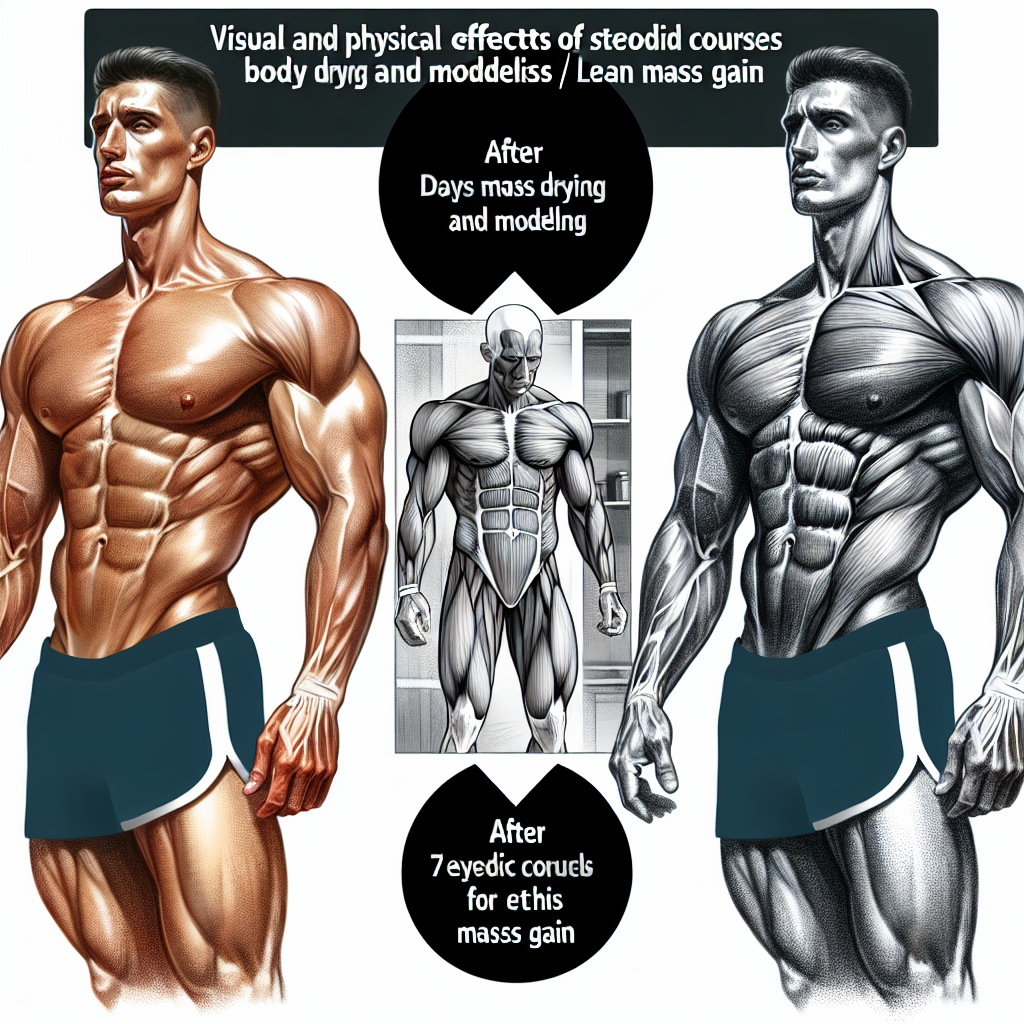 Efectos visuales y físicos tras 7 días con Cursos de esteroides para secado y modelado corporal (aumento de masa magra)
